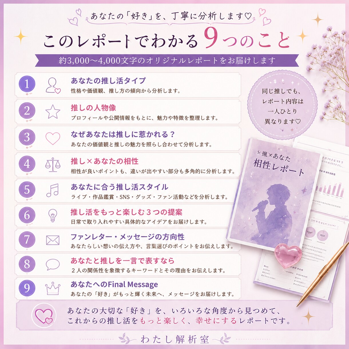 推し×あなたの相性を徹底分析しますます なぜ惹かれる？相性からあなたに合う推し活まで分析 イメージ3