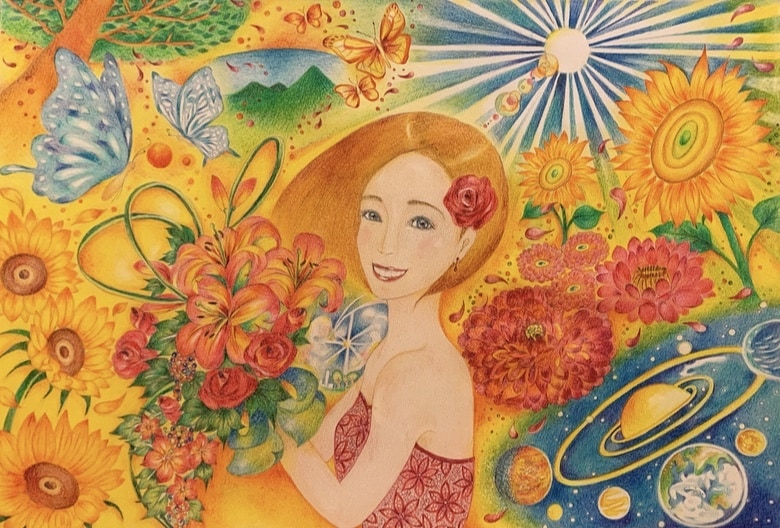 色鉛筆画をお届けします 180色の色鉛筆で描いたメンタルコーチのソウルアート イメージ1