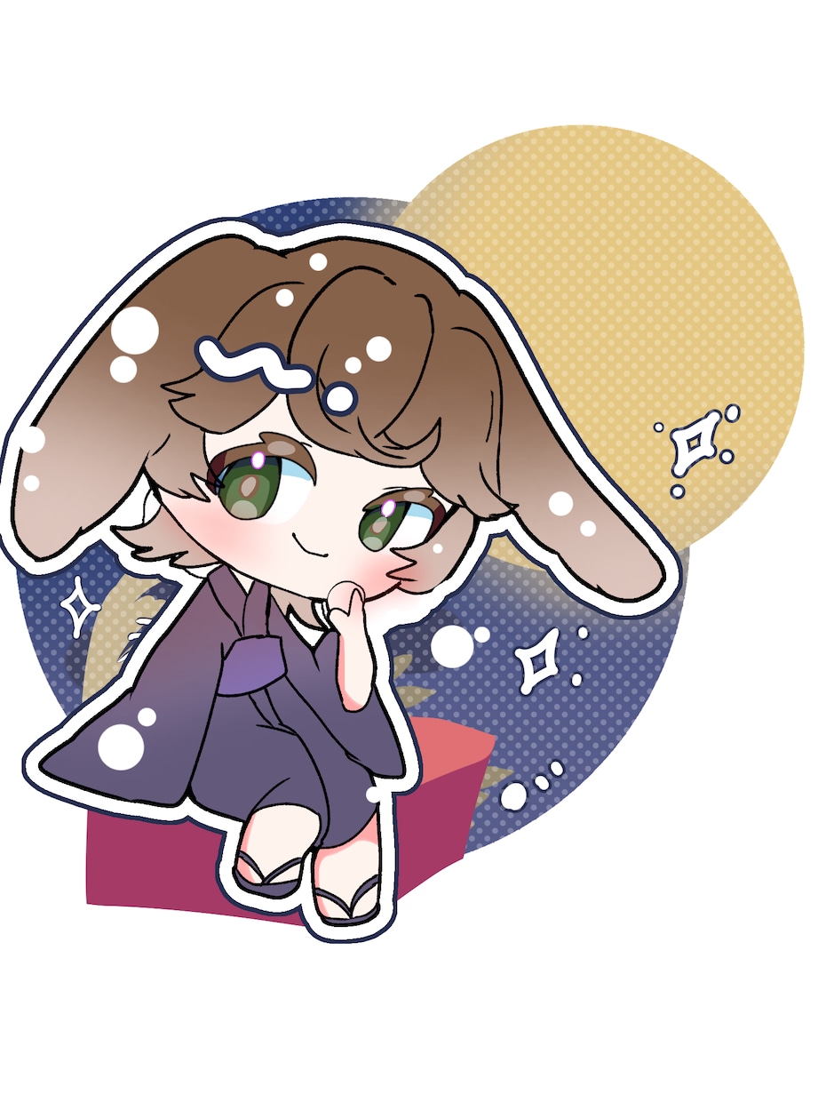 量産型のお月見ミニキャラ描きます 期間限定のミニキャラを描きます。 イメージ2