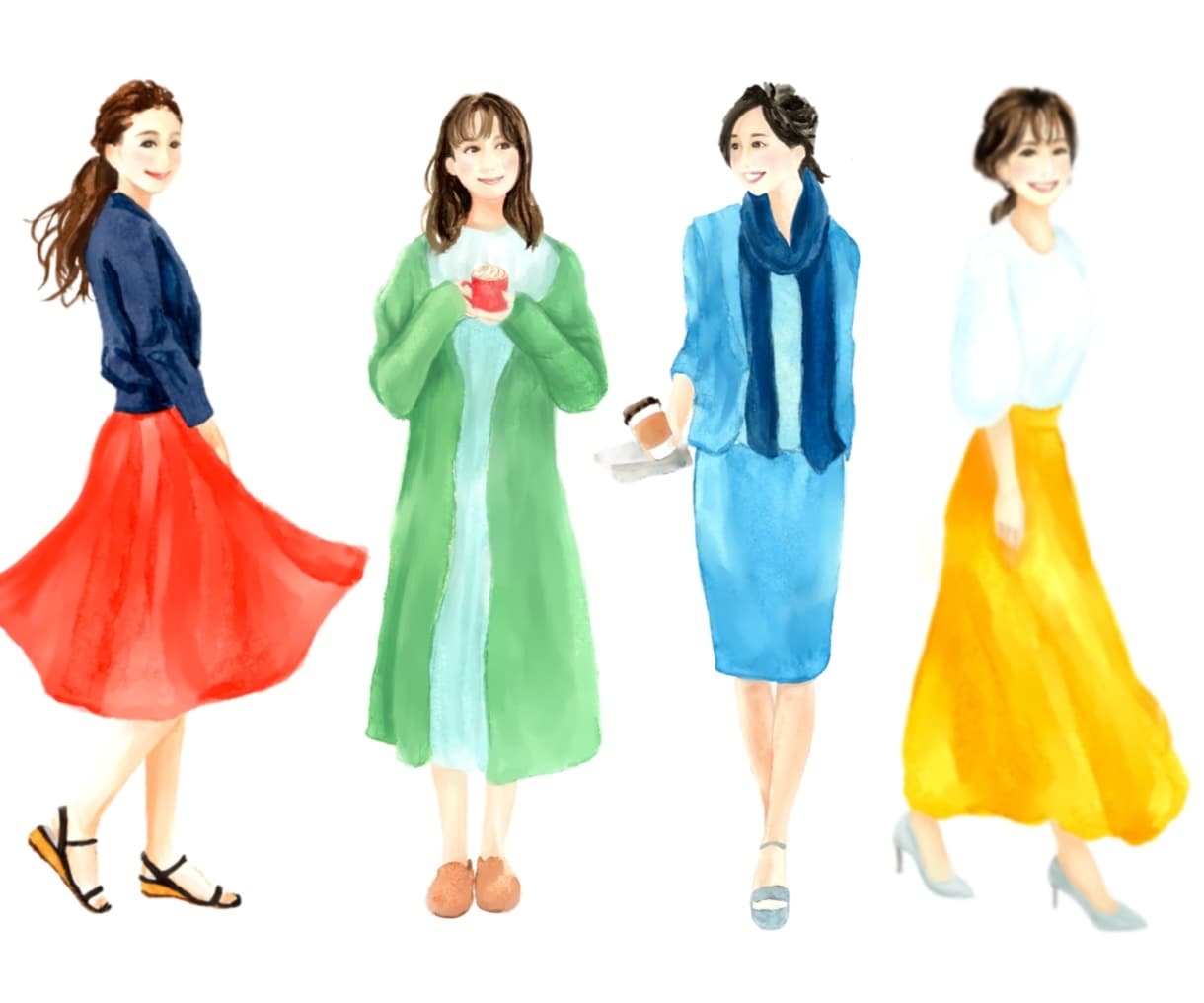 ファッションイラストを手描きの水彩画で描きます 〜丁寧なヒアリング〜 温かく優しいタッチが得意です♪ イメージ5