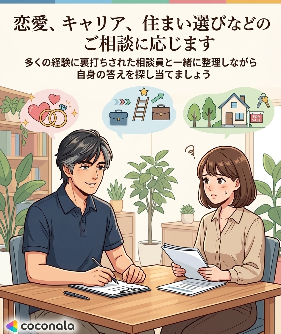 恋愛、キャリア、住まい選びなどのご相談に応じます 一緒に整理しながら自身の答えを探し当てましょう イメージ1