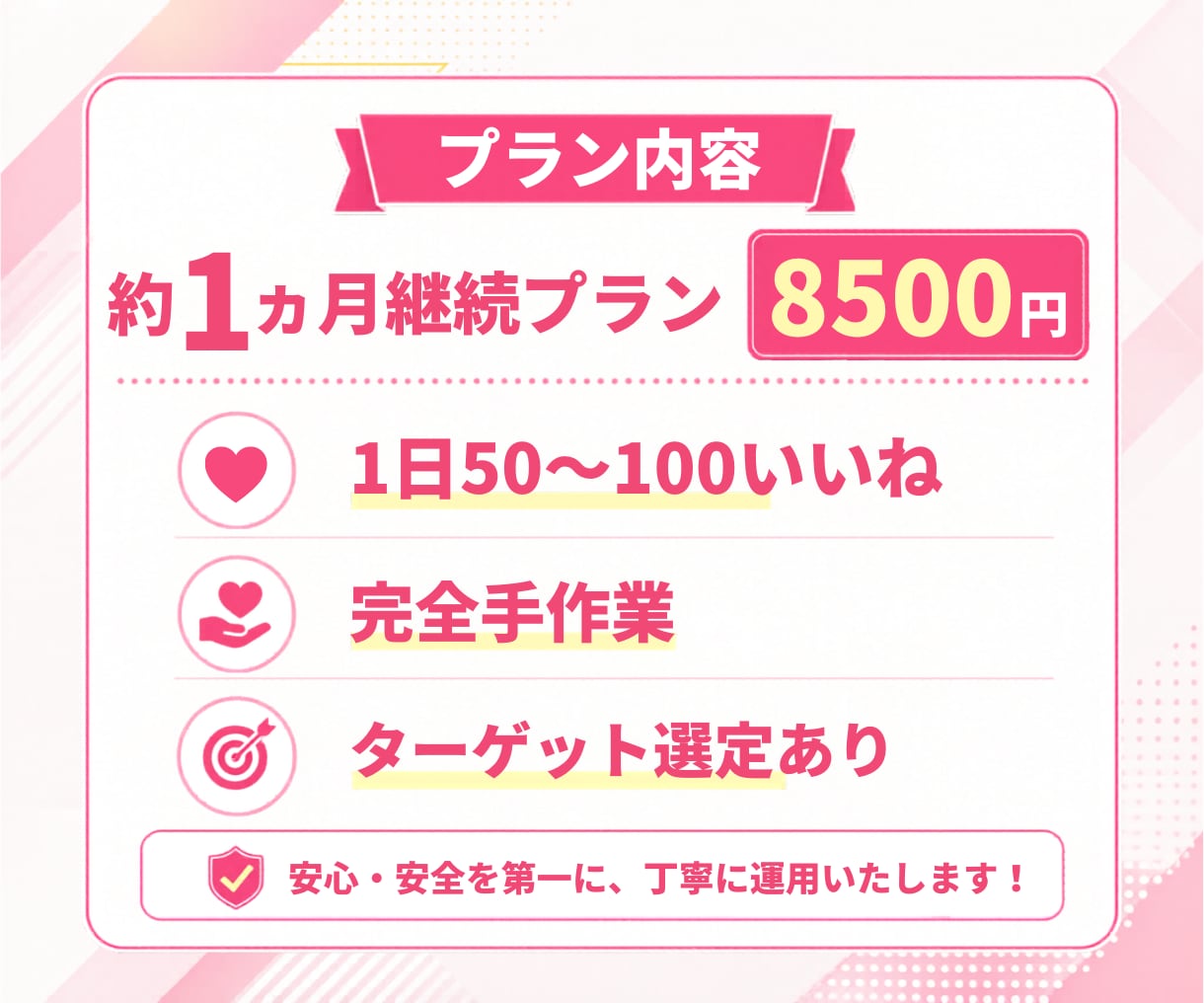 手作業で継続運用！ターゲットに届くいいね代行します 継続的な運用で、狙った層へ丁寧にアプローチします イメージ2