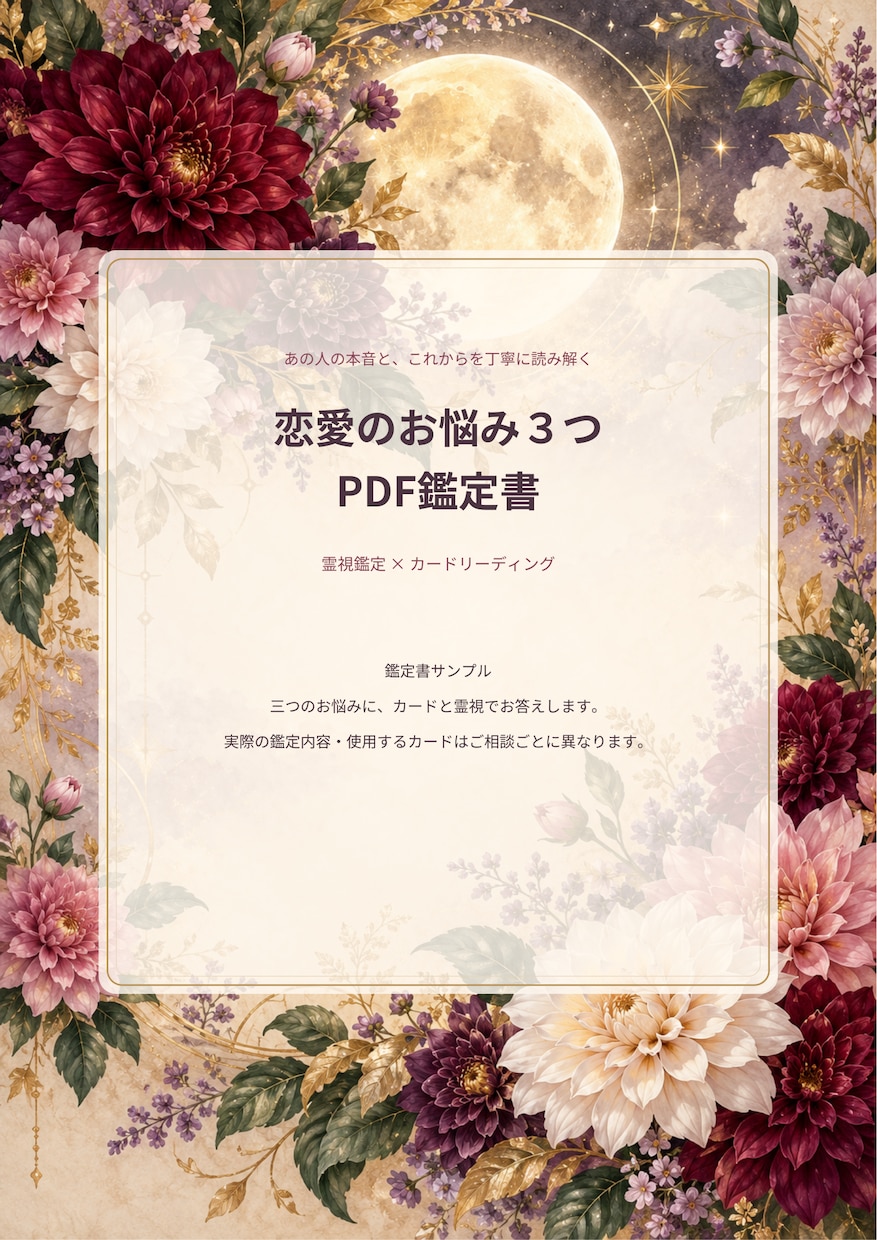 恋愛のお悩み3つをカードと霊視で深く読み解きます あの人はどう想ってる？言葉にならない本音まで丁寧に読みます イメージ2