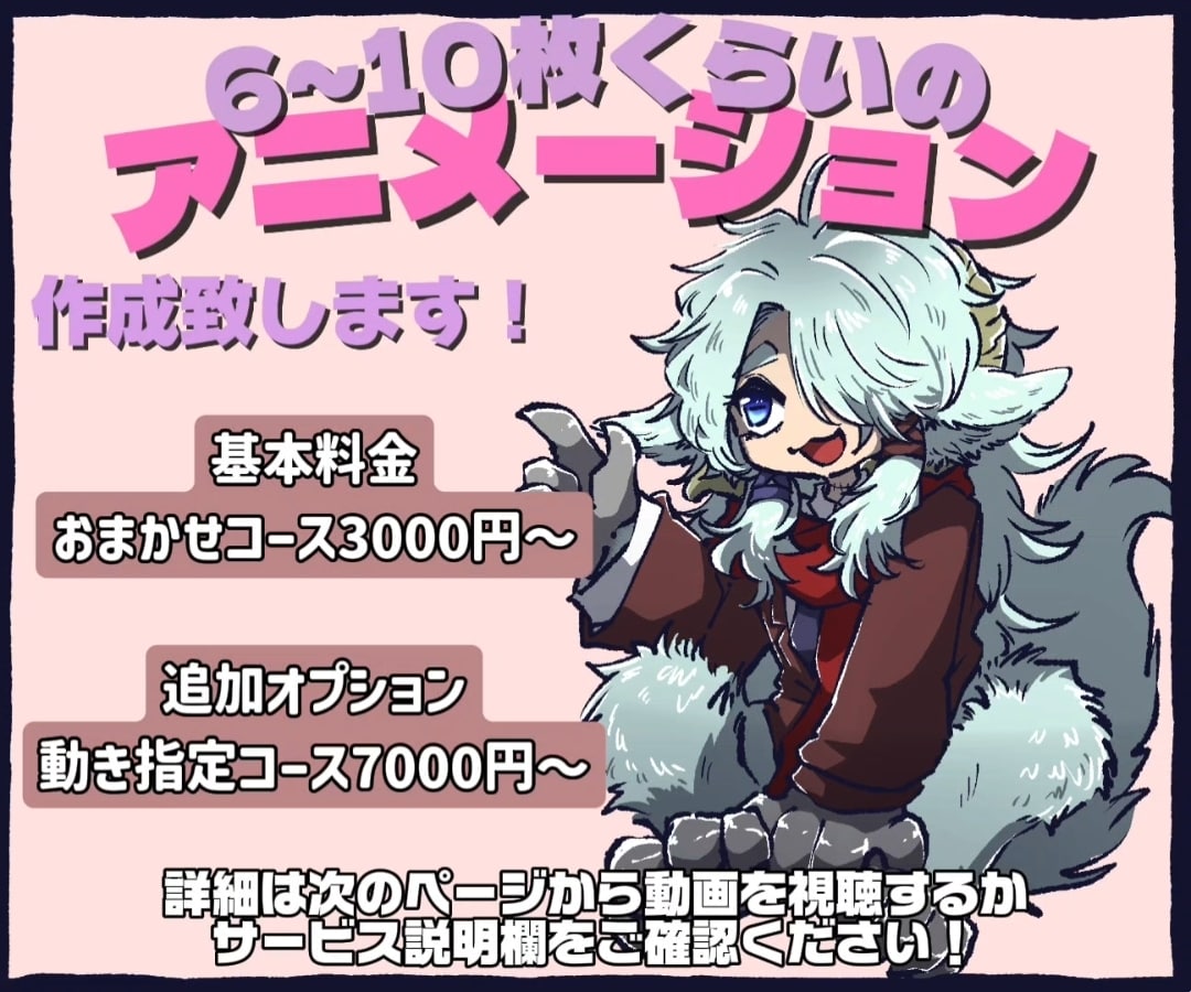 GIFアニメーションを描きます 6~10枚位でちょこっと動いてみませんか？ イメージ1
