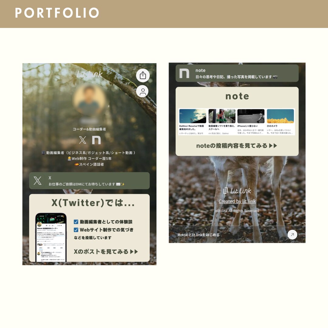 訴求力のあるlit.linkを制作します 世界観×導線設計で、クリックされるリットリンクを制作代行 イメージ4