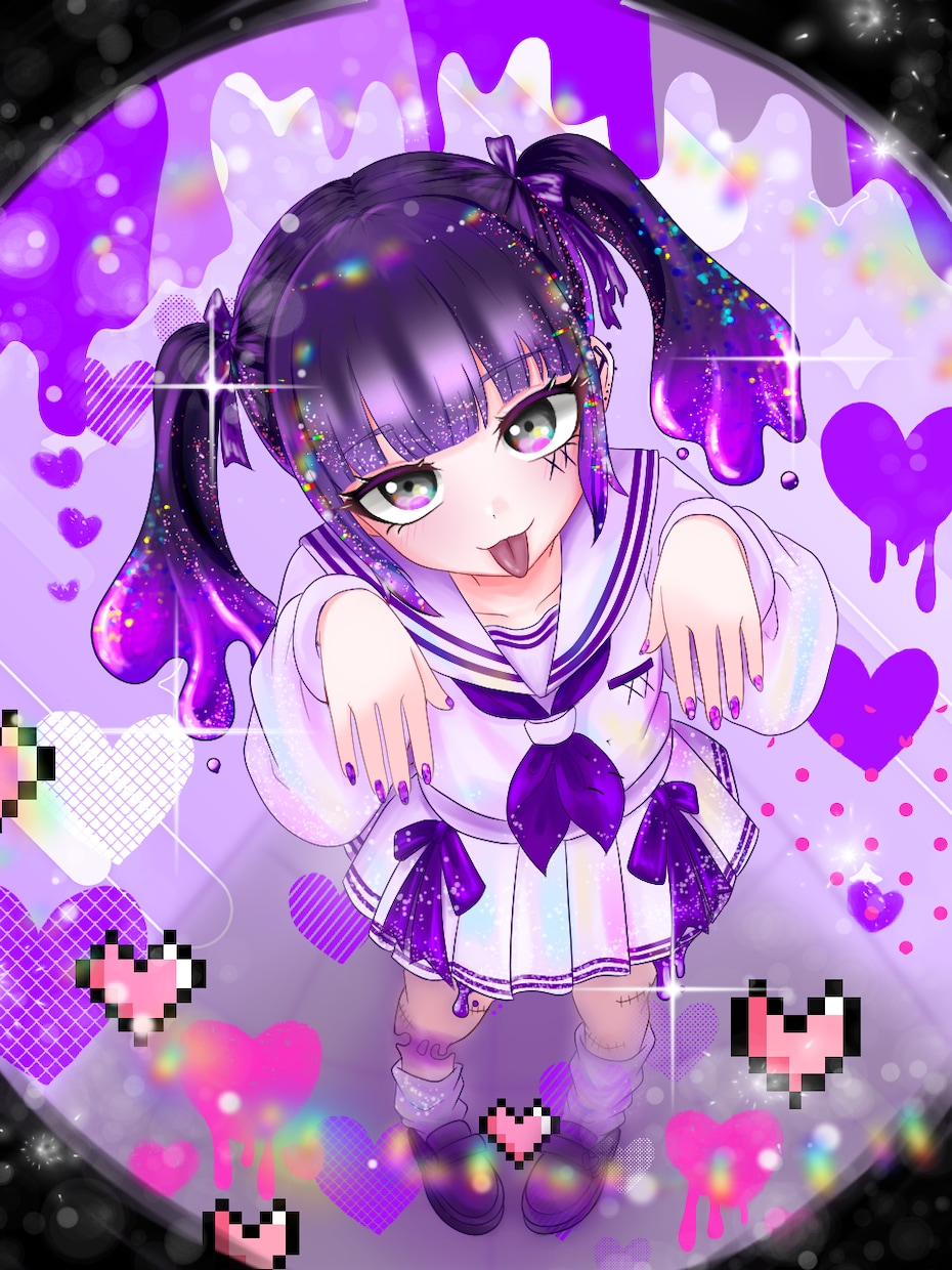 Vtuber・IRIAM向け可愛い一枚絵制作します キラキラで可愛いイラストを短納期で！ イメージ5