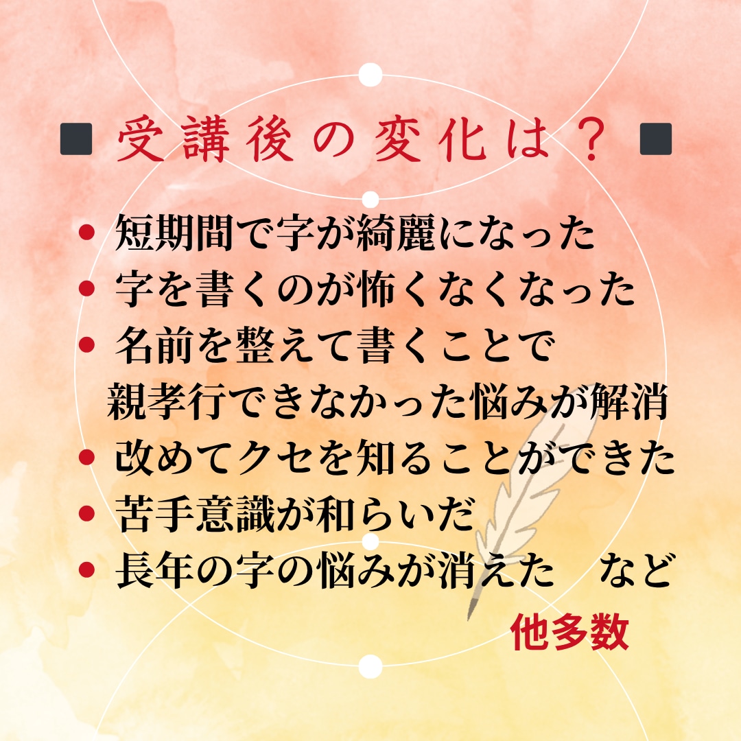 短期で習得◎汚い字がきれいに整うペン字指導をします 【10日間無制限添削】現役講師が字の悩みを根本改善＆丁寧解説 イメージ6