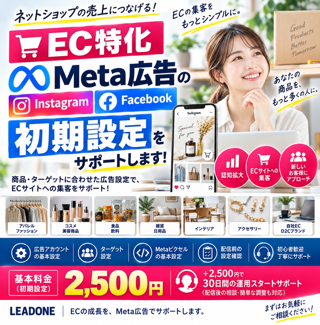 EC特化！Meta広告の初期設定をサポートします ネットショップ向けnstagram・Facebook広告 イメージ1
