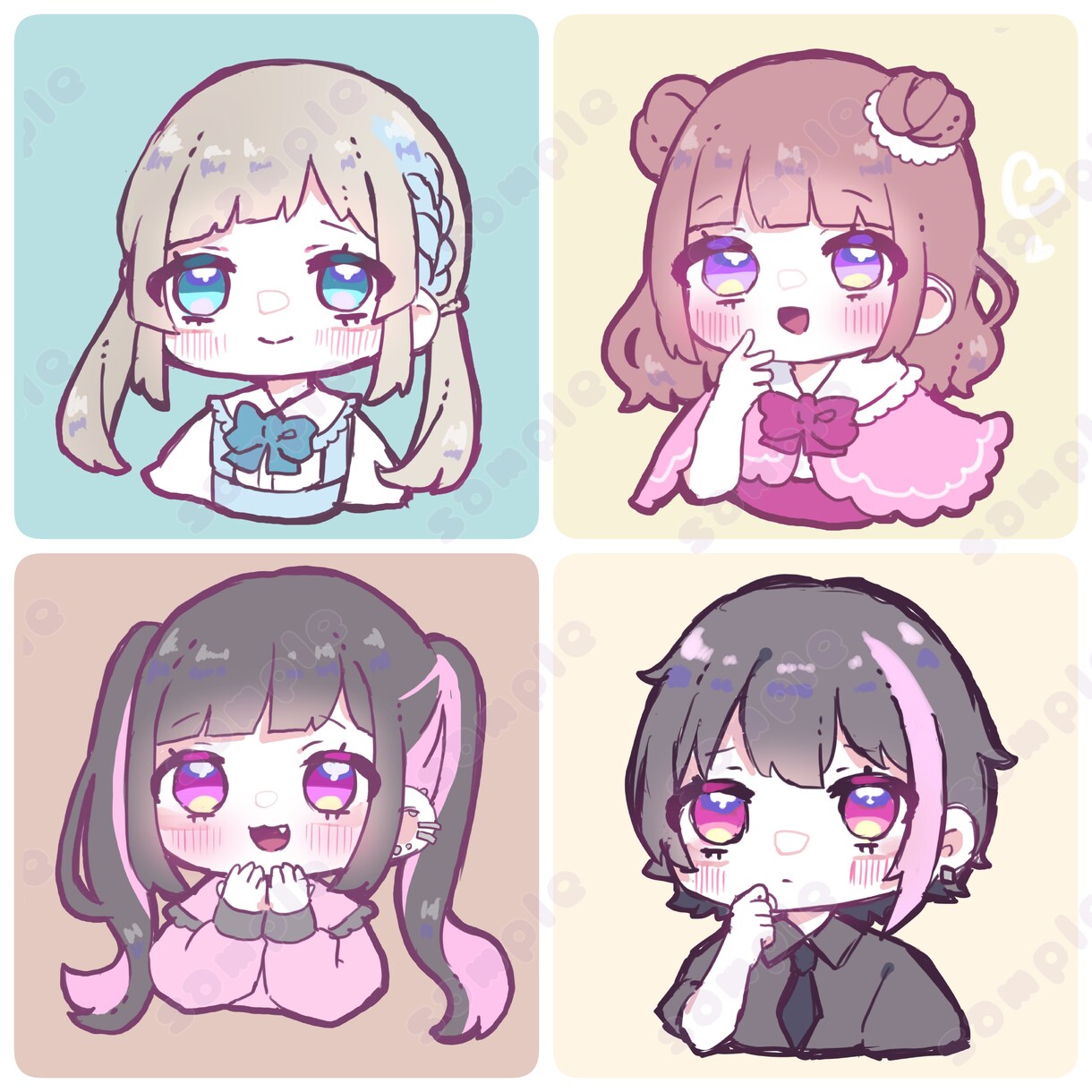 可愛くてちんまりしたキャラ描きます 基本1日納品！早くアイコンが欲しい方にオススメです！ イメージ2