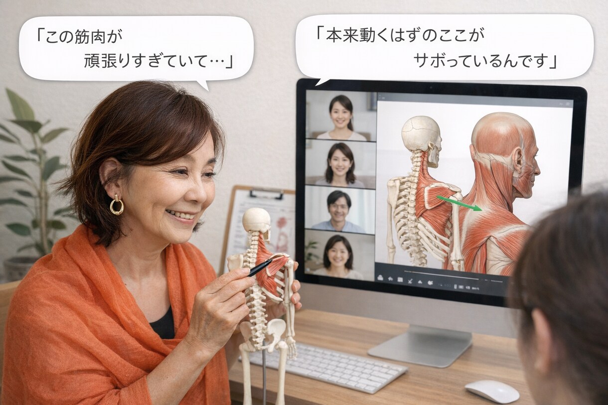 施術に活かせる解剖学入門体験を行います セラピスト必見！ここがわからないをご相談ください イメージ1