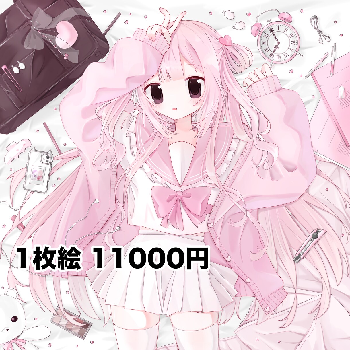 平成萌え絵でかわいいイラストお描きします 商用利用OK！返礼品、サムネ、歌ってみた用イラストなど⟡ イメージ8