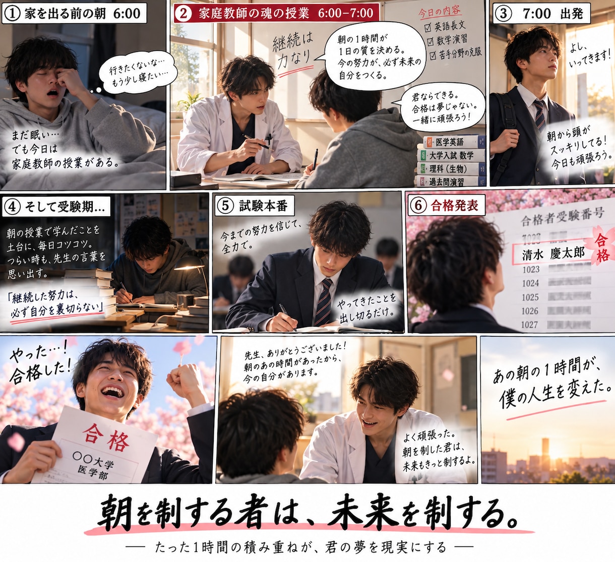魂の授業があなたを志望校へ導きます ダラダラしがちな朝、一緒に勉強して合格を勝ち取りましょう。 イメージ2