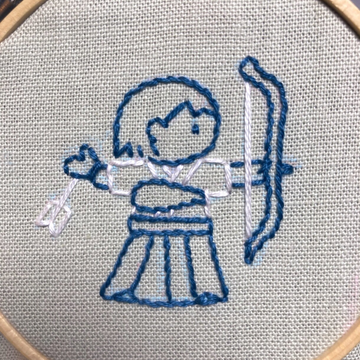 お好きなイラストをご希望の服や布に刺繍します お子さんが書いた絵やオリジナルイラストを刺繍いたします。 イメージ5