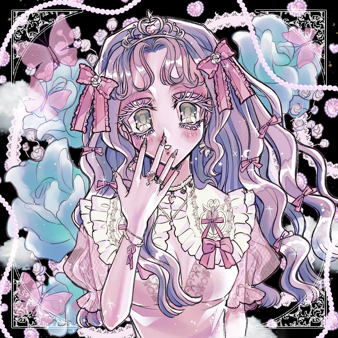 SNS等のアイコン作成致します 少しレトロチックでキラキラなイラストが得意です(☆‪꒳☆) イメージ4