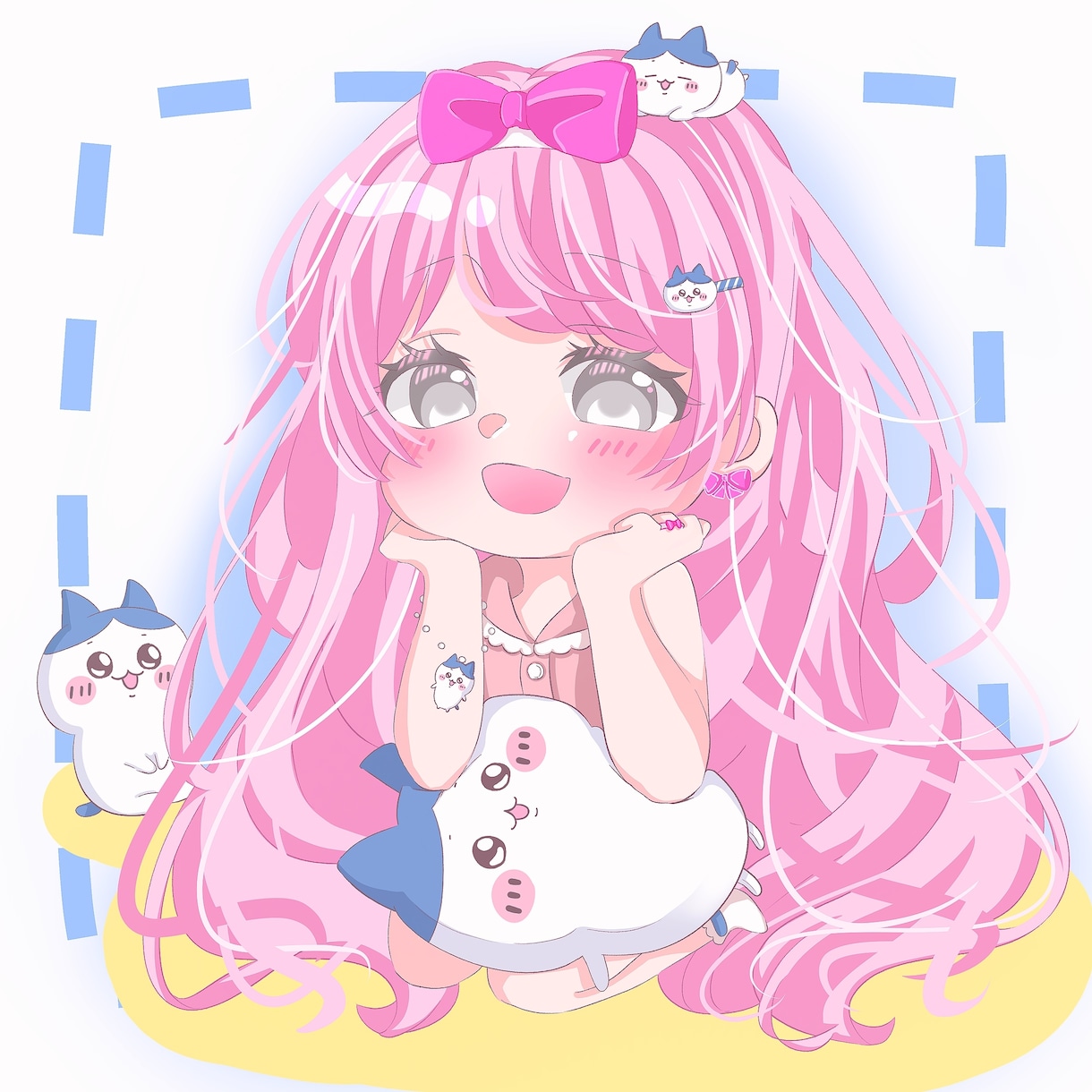 安い！そして早い！ミニキャラを描かせて頂きます 可愛い、キラキラ、色素薄いなど、色々なミニキャラ可能です！ イメージ1