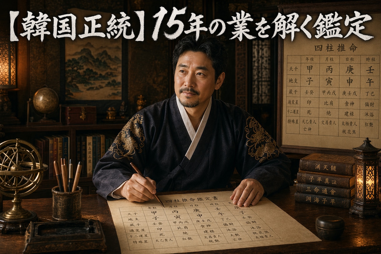 先着10名 韓国本場15年四柱推命で人生好転ます 【特別価格1000円】四柱推命と地蔵干分析で運命を開拓 イメージ1