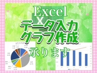 Excelのデータ入力・グラフ作成を承ります データ入力に加えてグラフ作成も低価格で！ イメージ1