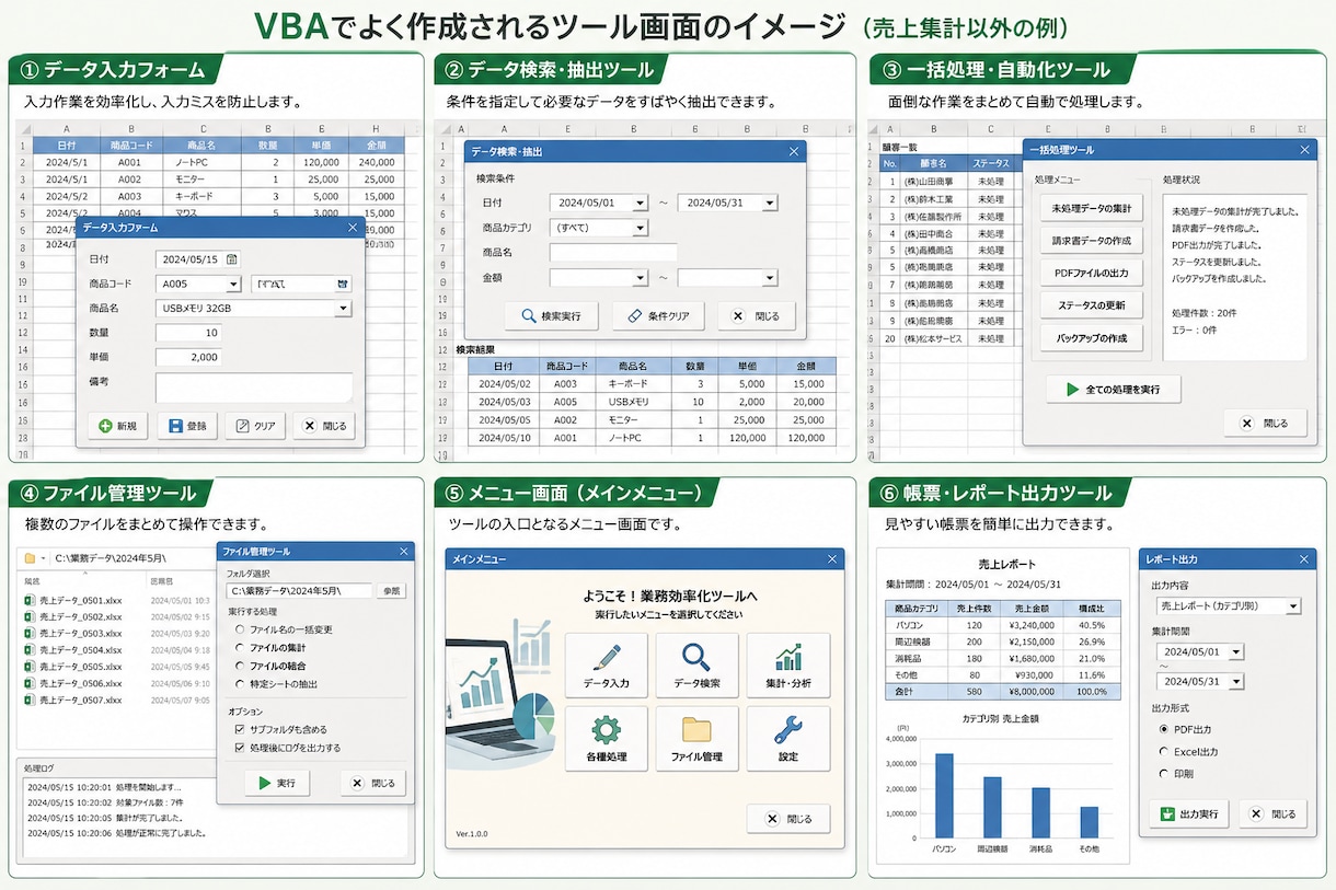 面倒なExcel作業を自動化（VBA対応）します 現役の業務系エンジニアが業務に寄り添った自動化を提案！ イメージ4
