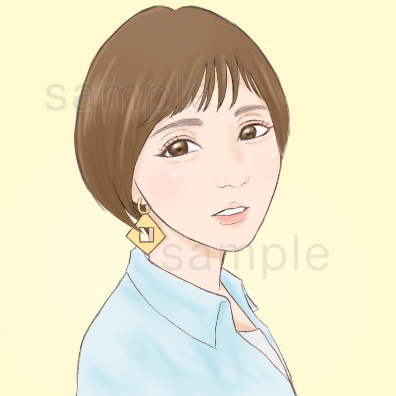 似顔絵　アイコン描きます ほどよくリアル、ほどよく似せたふんわりカラーの似顔絵♪ イメージ2