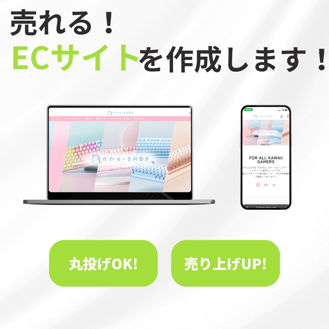 Shopifyで本格的なECサイトを構築します 構築だけで終わらず運用面のサポートもバッチリ！ イメージ1