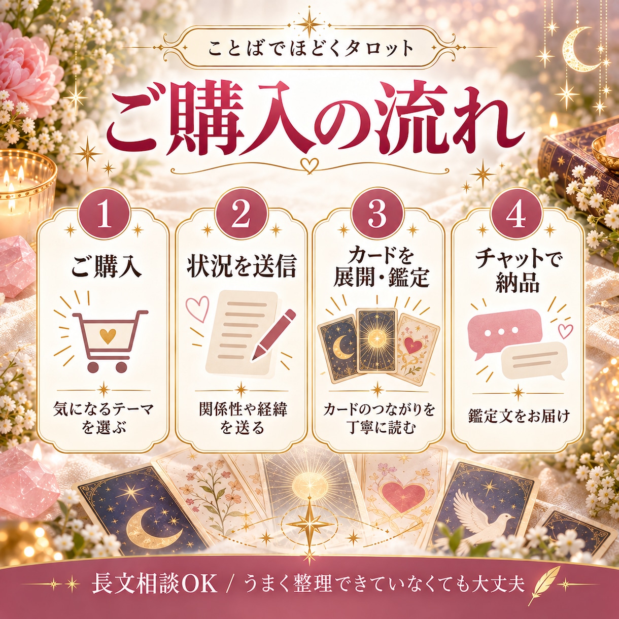 9月限定｜相手の本音と二人の未来を占います 恋愛のモヤモヤをタロットで言葉にします イメージ3