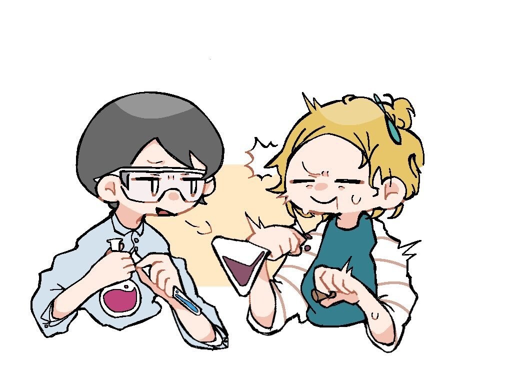 心が和むデフォルメ2人組のイラスト描きます 基本料金2000円 テンプレ以外のポーズ+500円 イメージ7