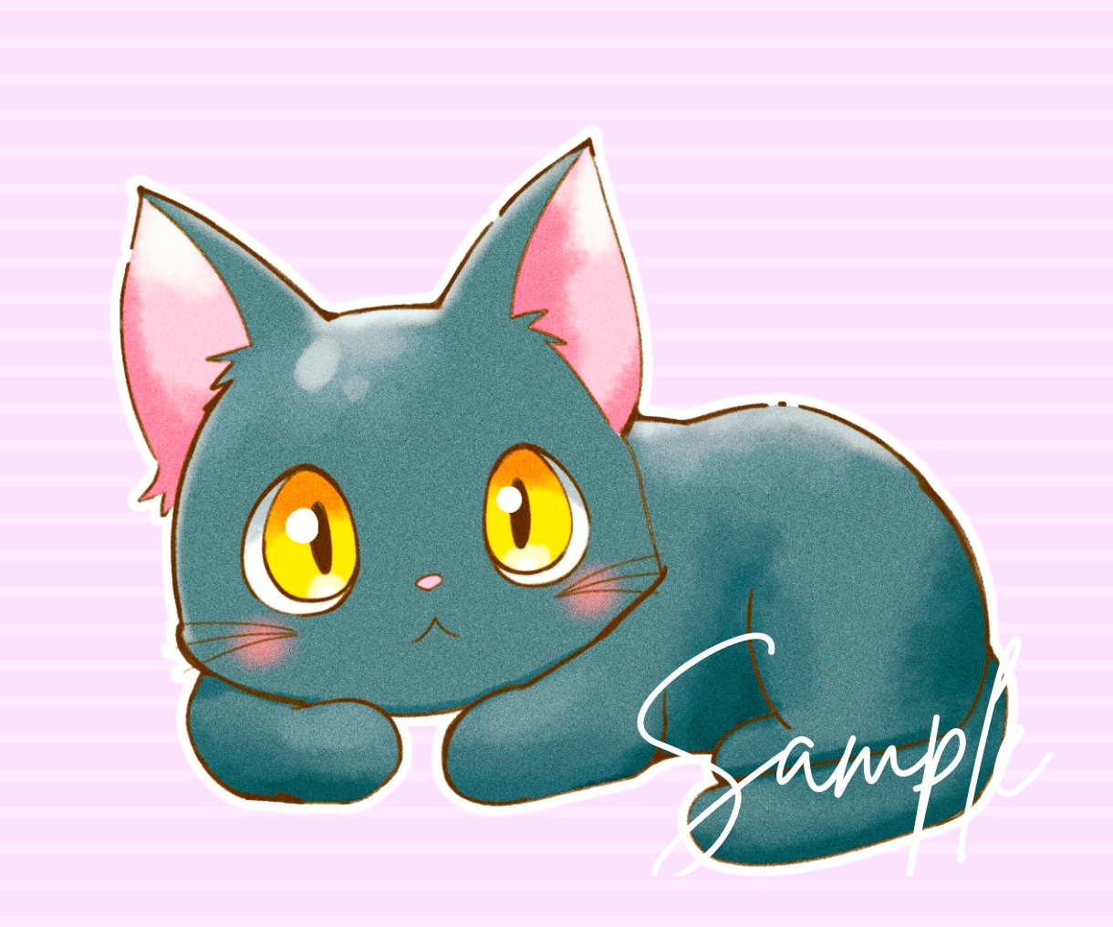 ふんわりかわいい♪猫ちゃんのイラストお描きします ラフ修正無制限！ペットイラスト、アイコン、グッズにオススメ◎ イメージ7