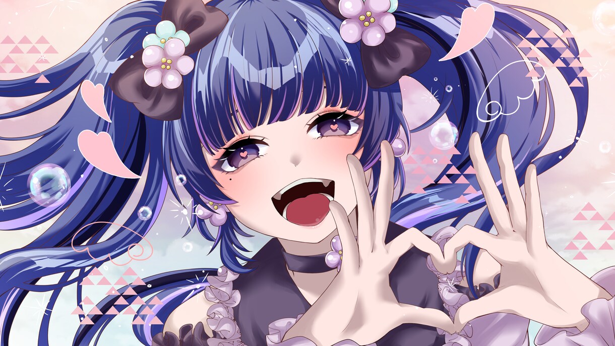 歌ってみたMV用イラスト作成致します 動画が映える、目を惹くイラストをお描きします！ イメージ10