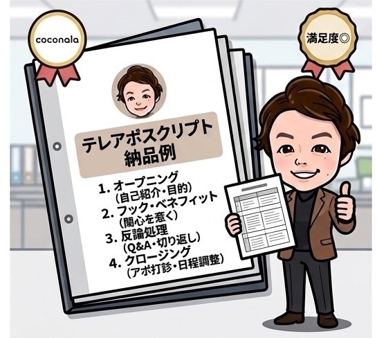 アポ率がUPするあなた専用テレアポトーク作成します 電話が苦手でも話せる刺さるテレアポスクリプトを作成します。 イメージ3
