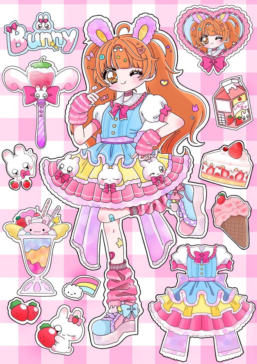 かわいいイラスト描きます 女の子の大好きが詰まったイラスト描きます。 イメージ2