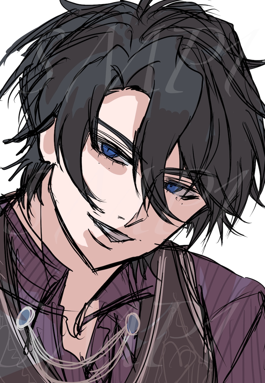 透明感×繊細な表情のキャラクターイラスト描きます キャラクターイラスト・立ち絵・一枚絵OK イメージ2