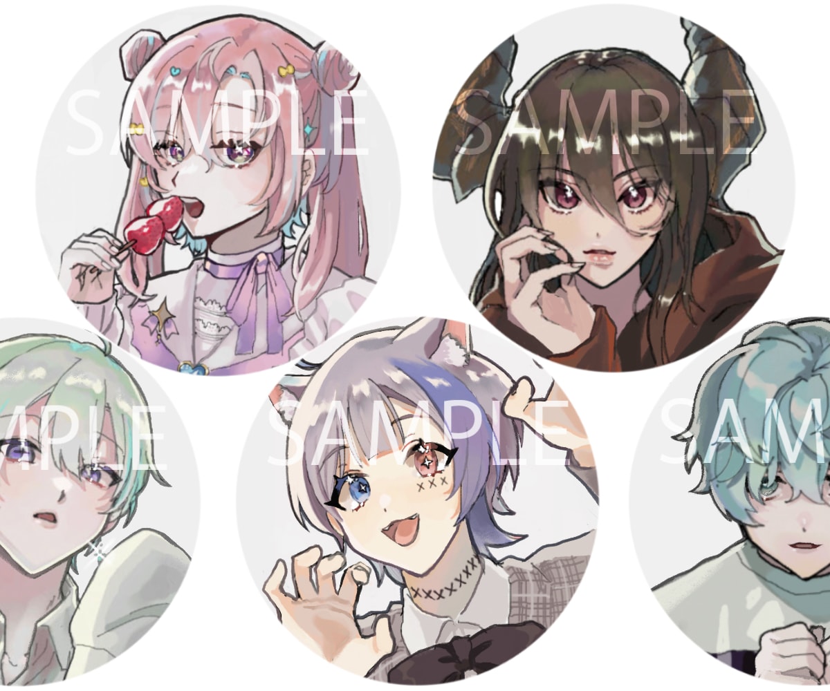 透明感あるアイコンイラスト制作します 表情・ポーズご要望にお応えします！お見積だけも歓迎◎ イメージ3