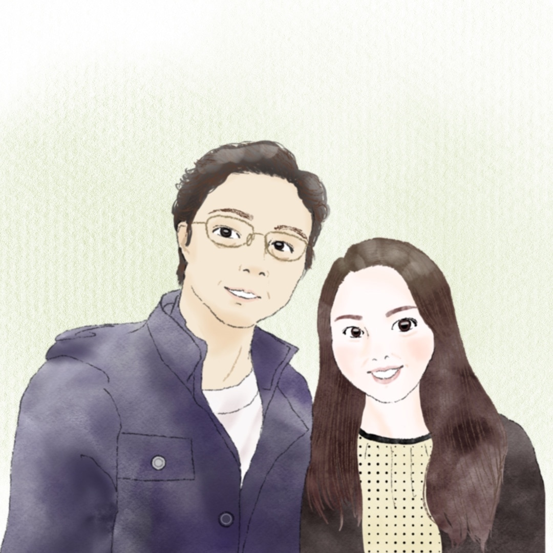 どこか懐かしい絵本風の似顔絵を描きます 見ると優しい気持ちになるような描写。プレゼントにもぴったり！ イメージ5