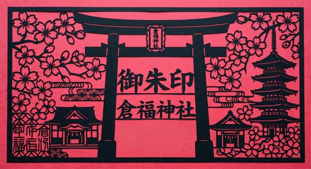 切り絵御朱印等のレーザー加工用データ作成します 「切り絵御朱印」や「御朱印帳」レーザー加工用パスデータを作成 イメージ1