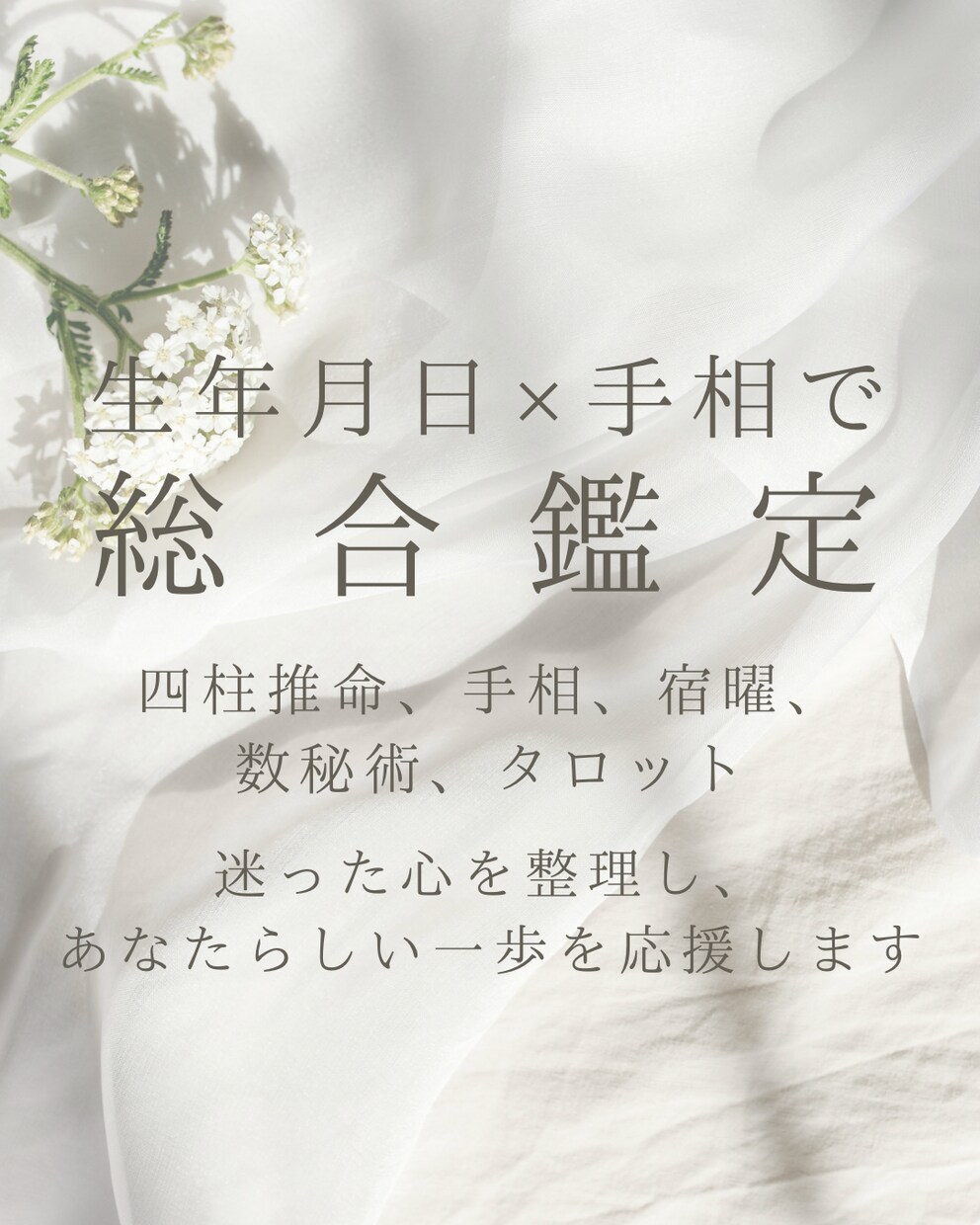 生年月日と手相で総合鑑定します 四柱推命・宿曜・数秘で前向きな一歩を応援 イメージ1