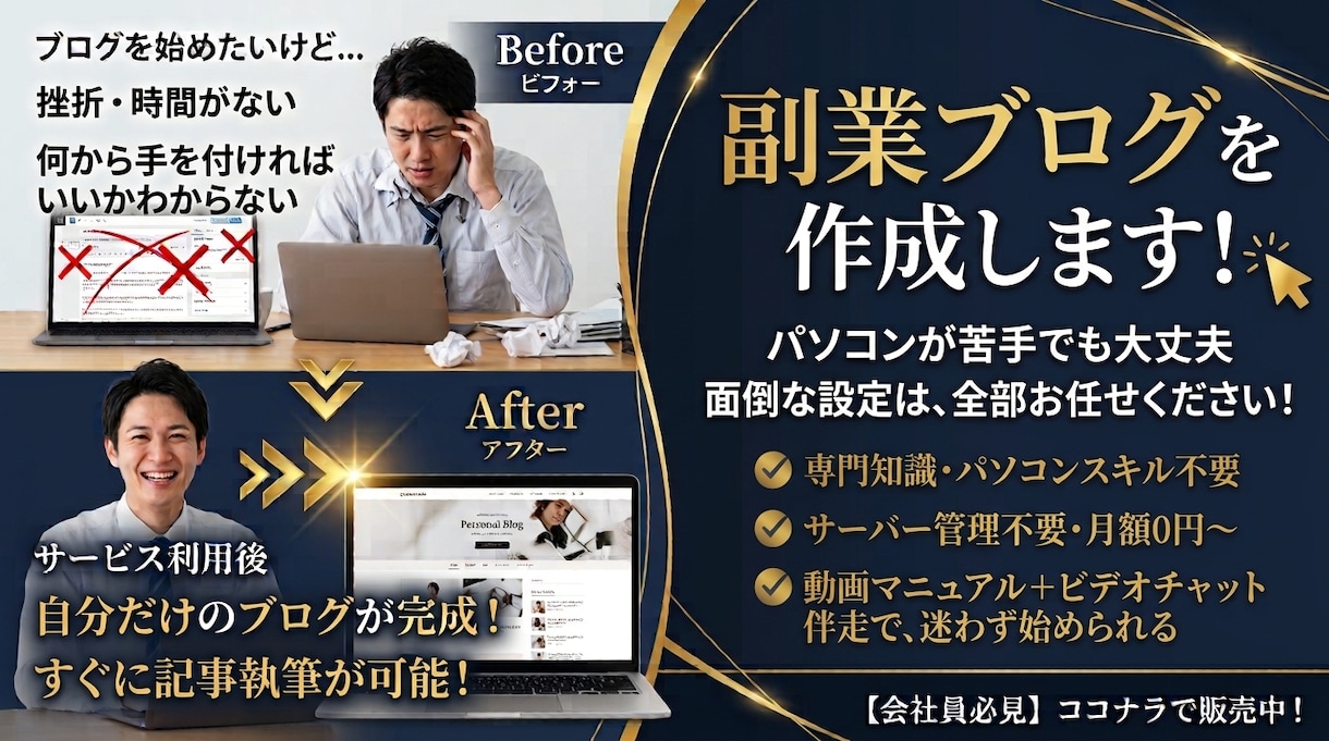 サーバー代0円&管理不要の個人ブログ作成します 余分なコスト、管理の手間を削減して快適なブログ運用をお手伝い イメージ2