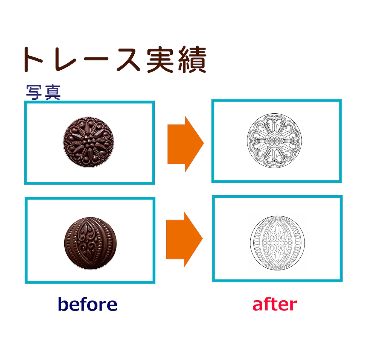 ロゴ、イラスト、粗い画像などをデータ化いたします 貴方の大切な素材を丁寧にトレースいたします（お急ぎ対応も可） イメージ2