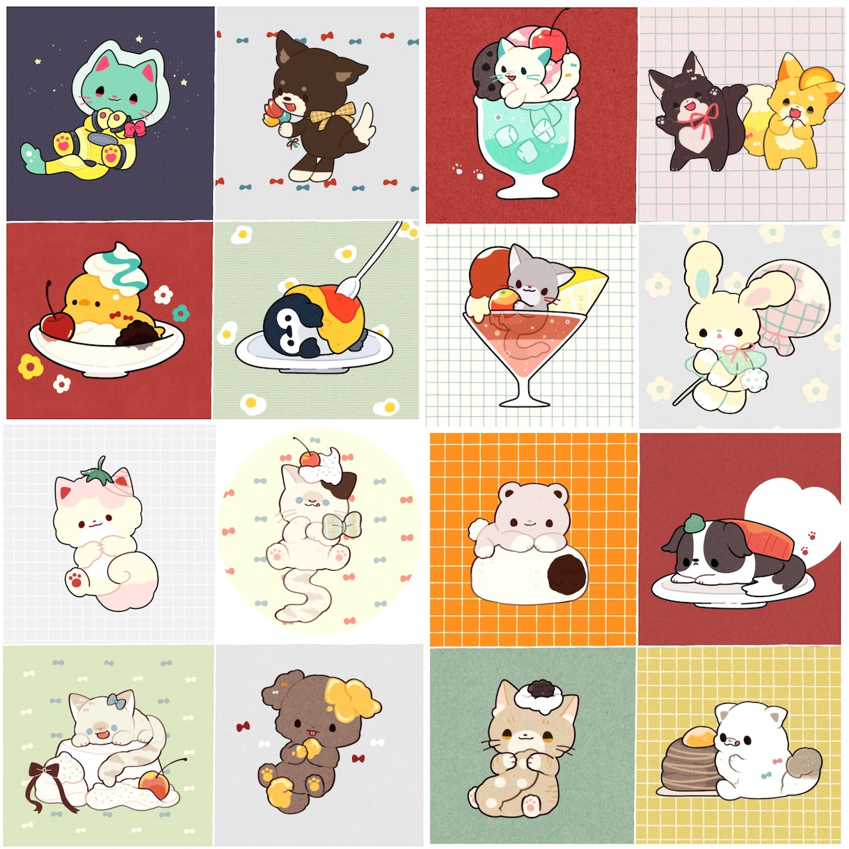 かわいい動物のアイコンイラスト描きます 食べものや飲みものモチーフなど、お好きなご要望を！ イメージ5