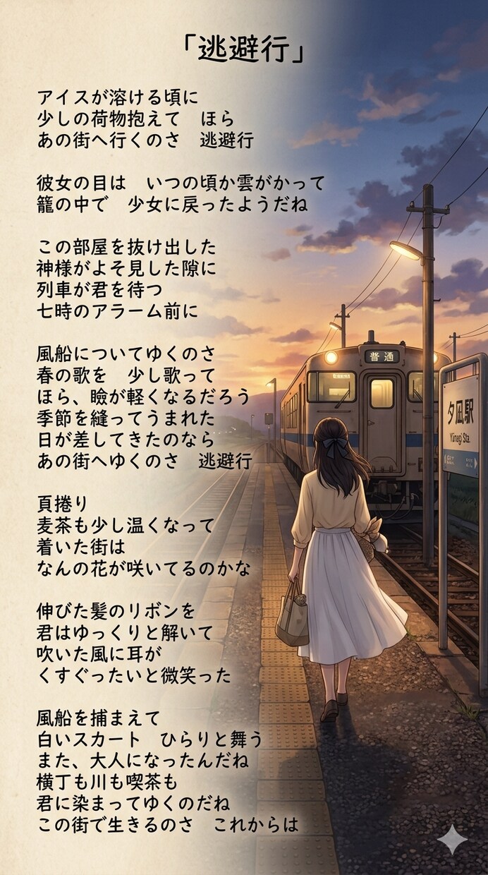 ワードセンスにこだわりたい方へ、作詞します 情景が伝わり、胸をグッと掴む歌詞を書くことを心がけています。 イメージ2