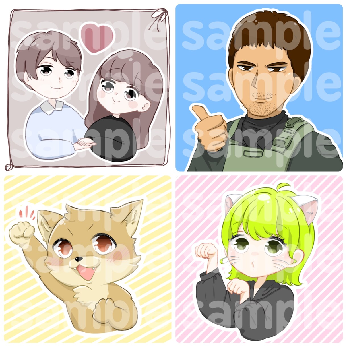 手軽にゆるく可愛くアイコン・似顔絵・夢絵描きます (1000円イラスト)・似顔絵・夢絵・SNS・ペット イメージ4