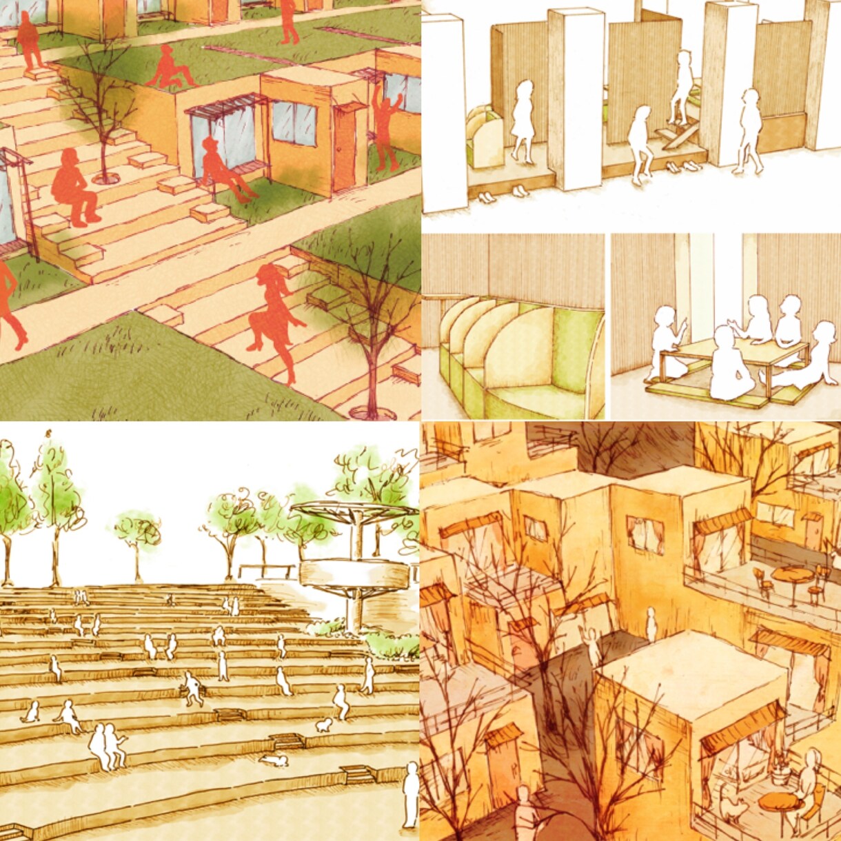 手描きのあたたかい建築スケッチパース描きます 写真とは違う味のあるパースで空間のイメージをわかりやすく！ イメージ5