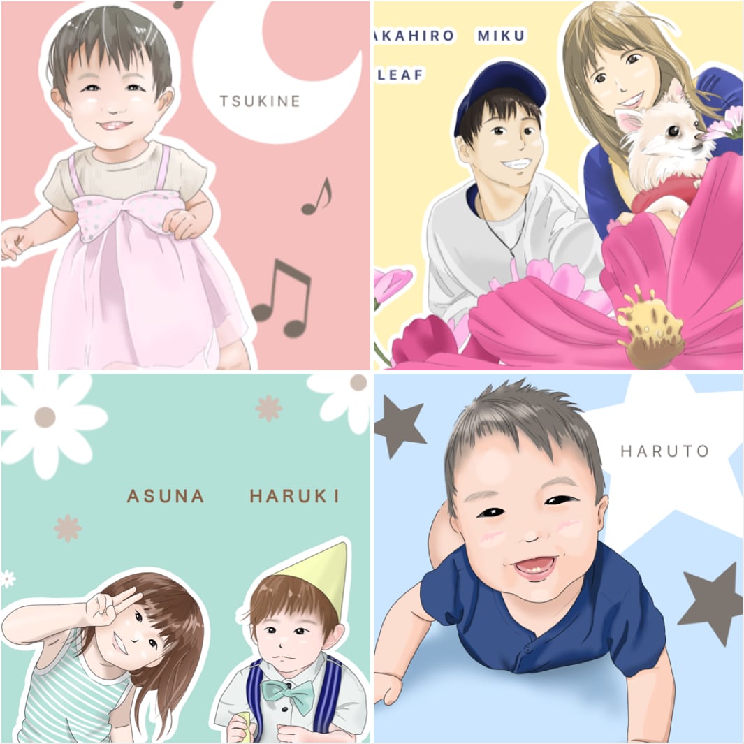 似顔絵★優しい使いやすいイラスト描きます 優しい雰囲気の人物画♡お写真お気軽にお送りください♡ イメージ1