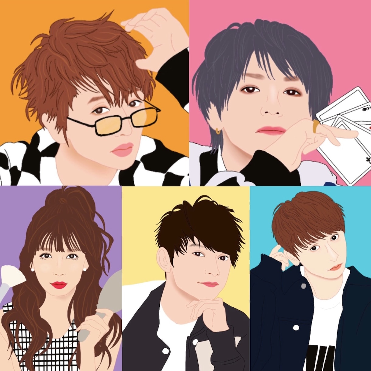 色紙やSNS用にも♡可愛く、美しく似顔絵描きます お写真そのまま似顔絵にします❁﻿2名まで1000円 イメージ2