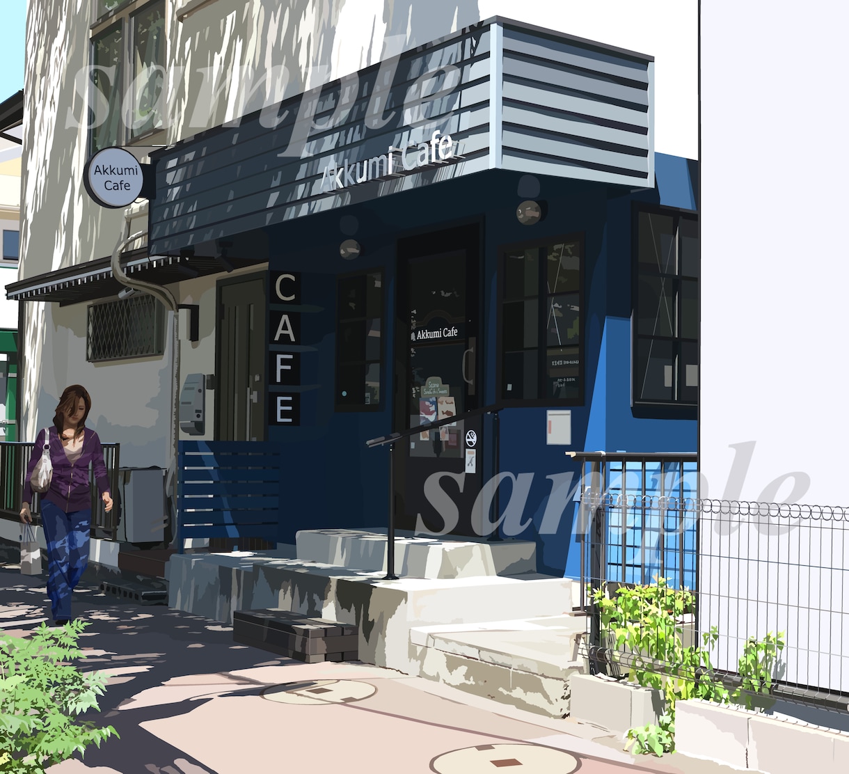お店の写真を基にアニメ風のイラストにします 写真を基に作成したイラストでお店の宣伝をします！ イメージ6