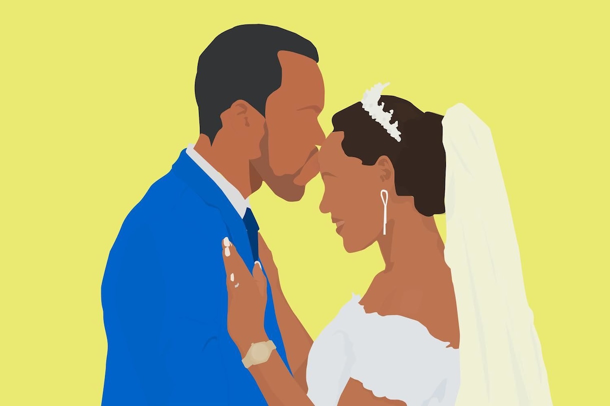 SNSや結婚式にも使える人物イラストを作成します フラットデザインで制作し、お客様の雰囲気を形にします。 イメージ1