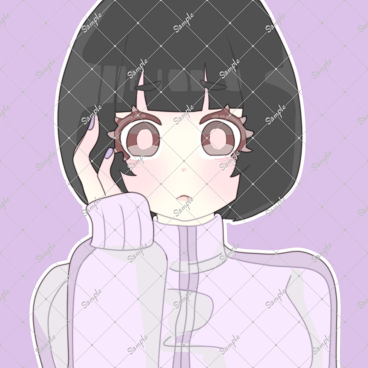 1500円で女の子のアイコンイラストを描きます バストアップの可愛い女の子のアイコンイラストを描きます イメージ7