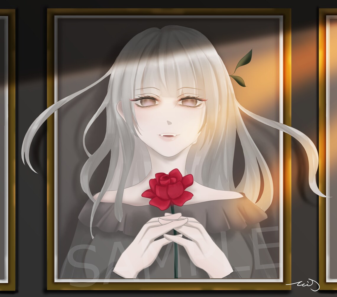 パッと目を惹く★ダークで繊細な世界をお描きします 2名限定お値引！サムネ、Vtuber、MV、書籍表紙など！ イメージ1