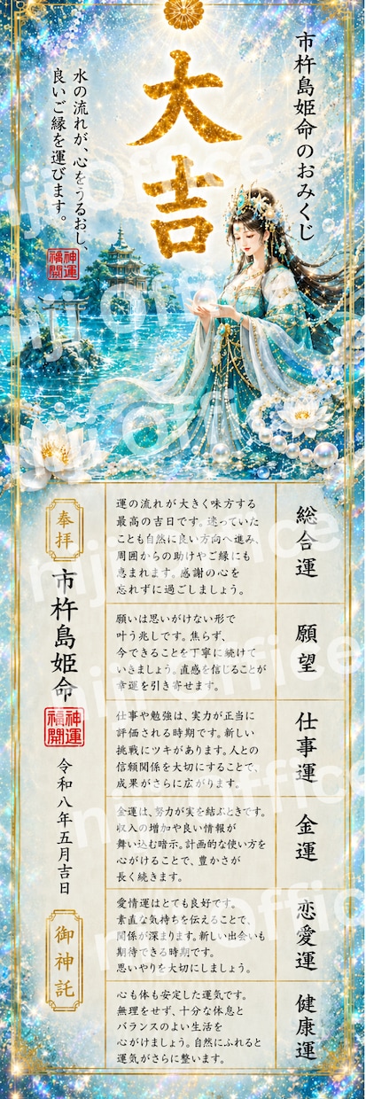 八百万神⭐︎おみくじに「気」を込めて開運します 何が当たるかな？護符代わりに使う金運上昇お守りも当たる イメージ3