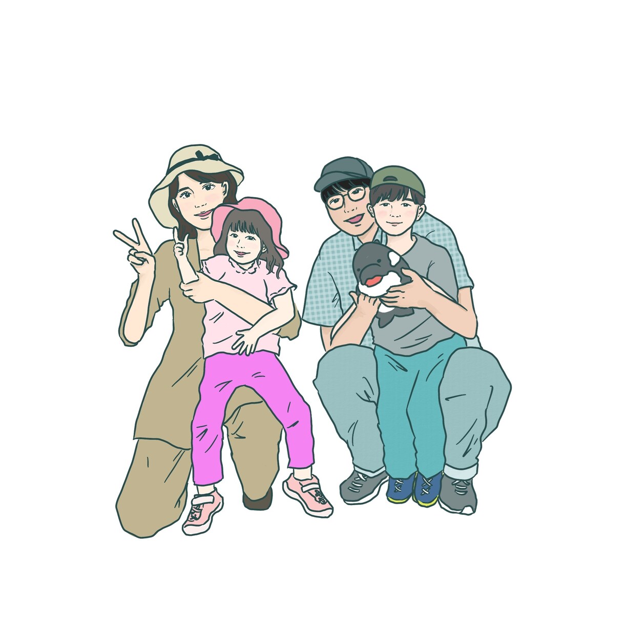 シンプルなイラスト♡思い出の写真をお描きいたします お気に入りの写真をシンプルな線画イラストでお描きします。 イメージ1