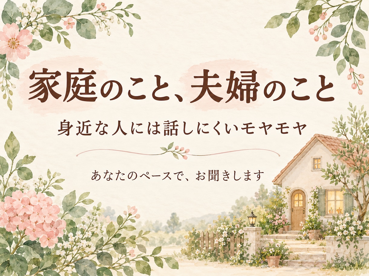 誰にも言えない愚痴や悩み、否定せずにお聴きします 家庭・夫婦・人間関係のモヤモヤに。短時間でもOK イメージ4
